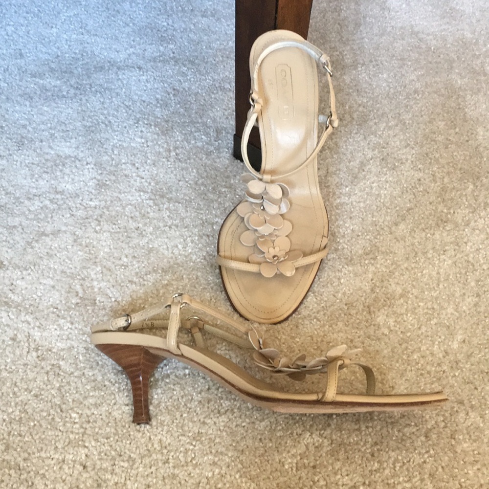 Coach nude sandals/heels